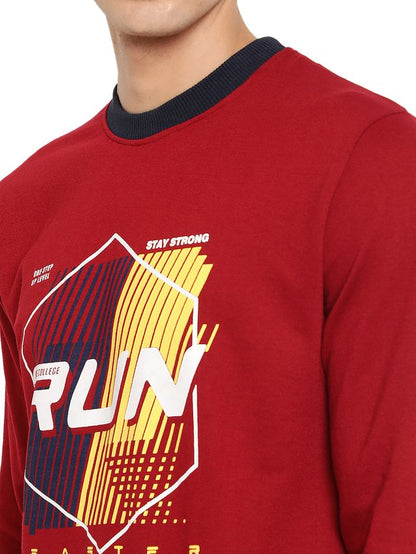 Mens Winter Sweatshirt Soft Cotton Full Sleeve Warm Casual Sweatshirt for Cold Weather