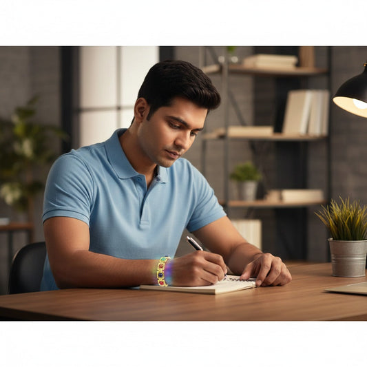 7 Chakra Natural Rudraksha Healing & Energy Balance Bracelet