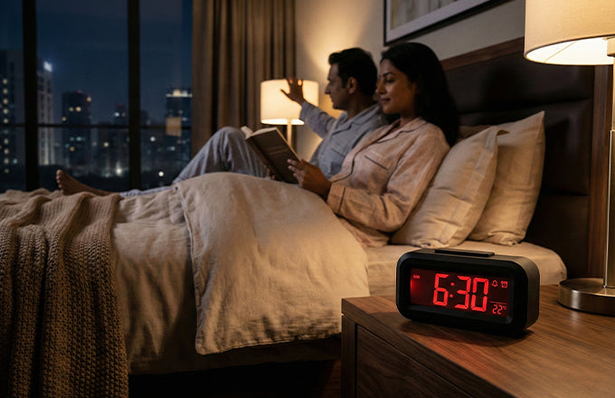 Digital Alarm Clock Battery Operated Only, 4pcs AA Batteries Keep Cordless Clock Running More Than 1 Year, 4" Red LED Jumbo Display, for Bedroom, Kids, Travel, Bedside, Shelf